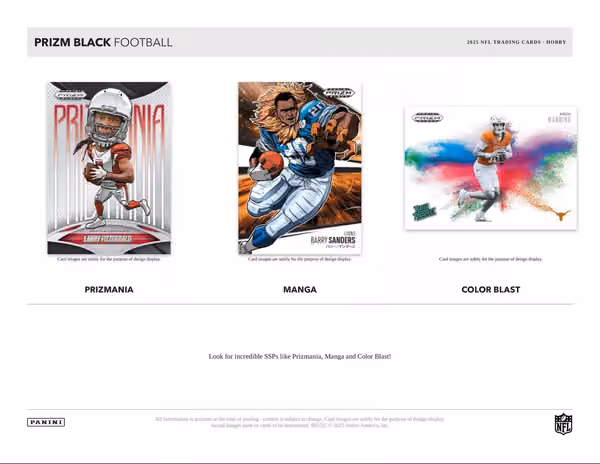 2025 Panini Prizm Black Football NFL Hobby Box view 4