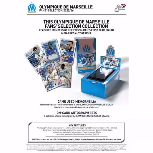 2025/26 Futera Olympique de Marseille Fan's Selection Hobby Box view 2