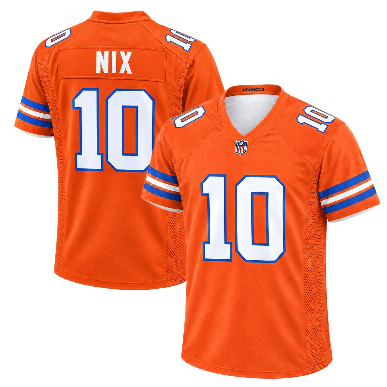Bo Nix Broncos Home Jersey Orange– Captivating Fan Style football jersey