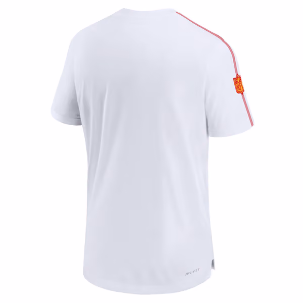 Kansas City Chiefs 2024 NFL Sideline Nike Dri-FIT Coach UV Top White view 3