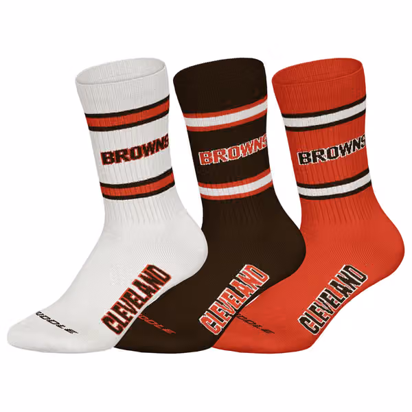 Cleveland Browns Team Set NFL Crew Socks (3-Pack) view 1