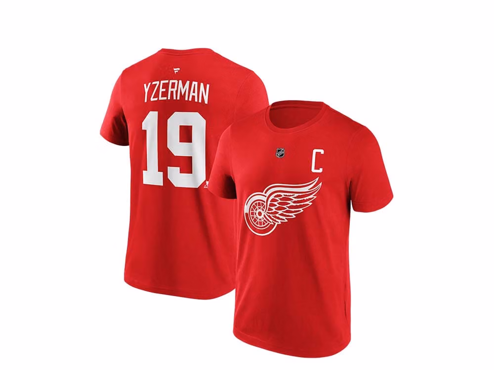 Fanatics Detroit Red Wings Steve Yzerman Name & Number T-Shirt front
