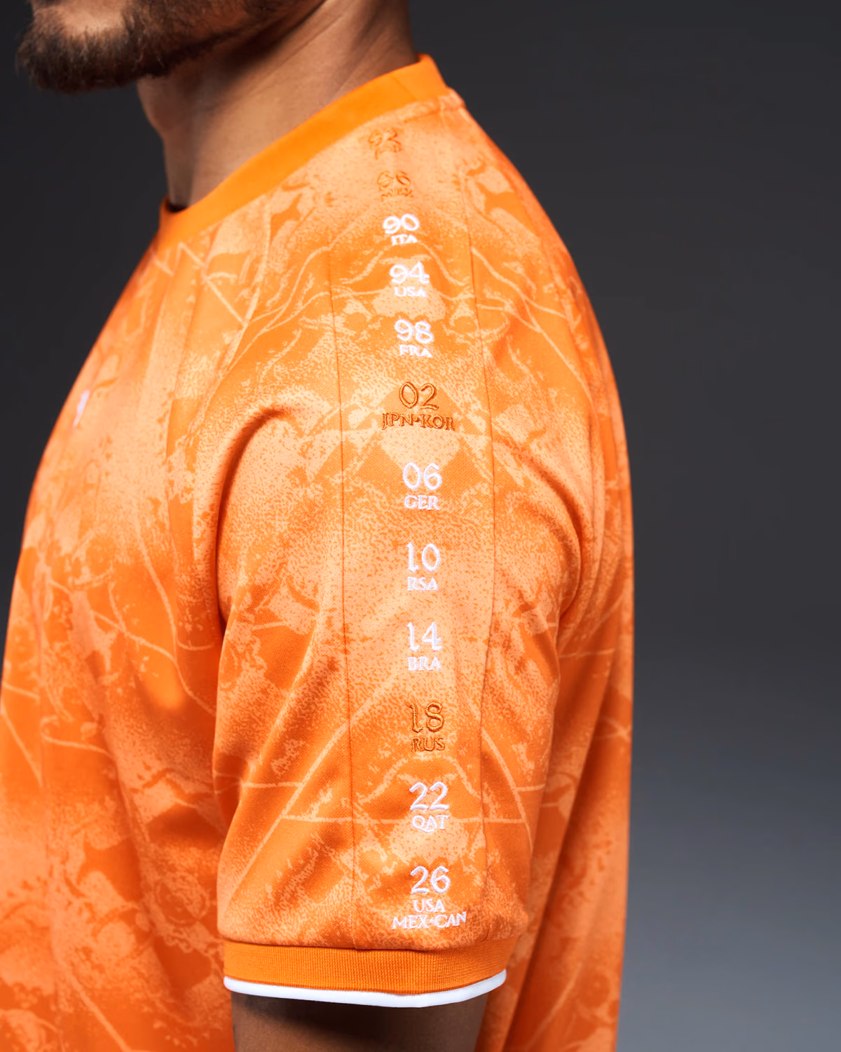 Jersevo Custom Personalized Netherlands Heritage Jersey (2026WC Edition) left sleeve detail