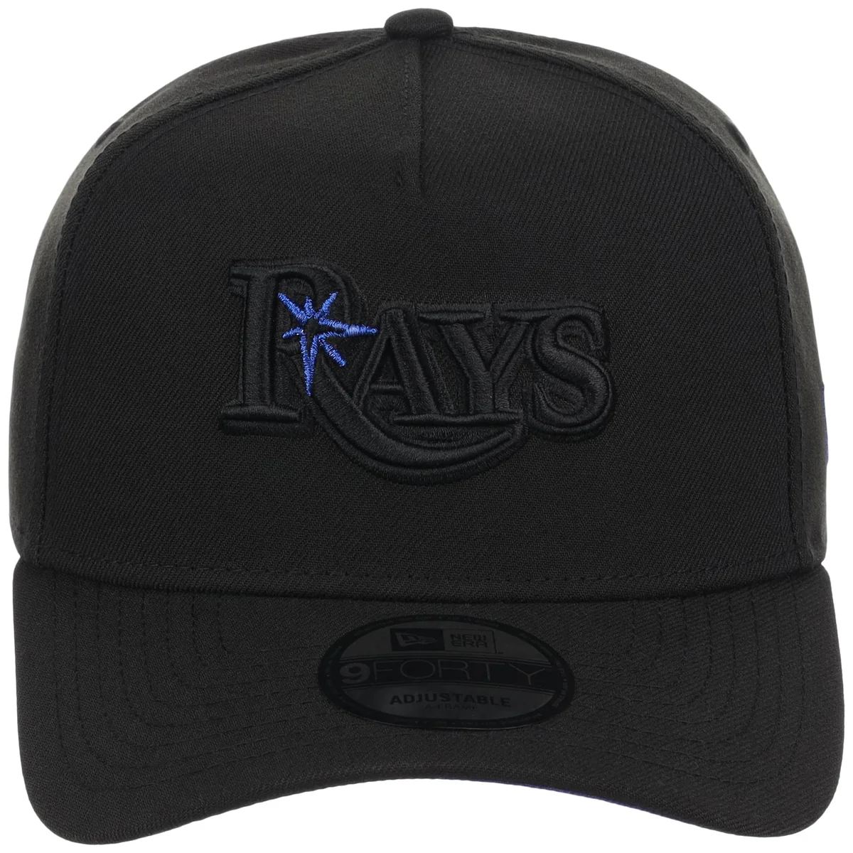 Tampa Bay Rays MLB Black x Royal FASHION CORE New Era 9FORTY A-Frame detail view