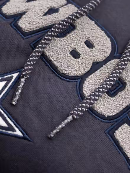 Dallas Cowboys Felt Logo Throwback NFL Hoodie Navy view 3