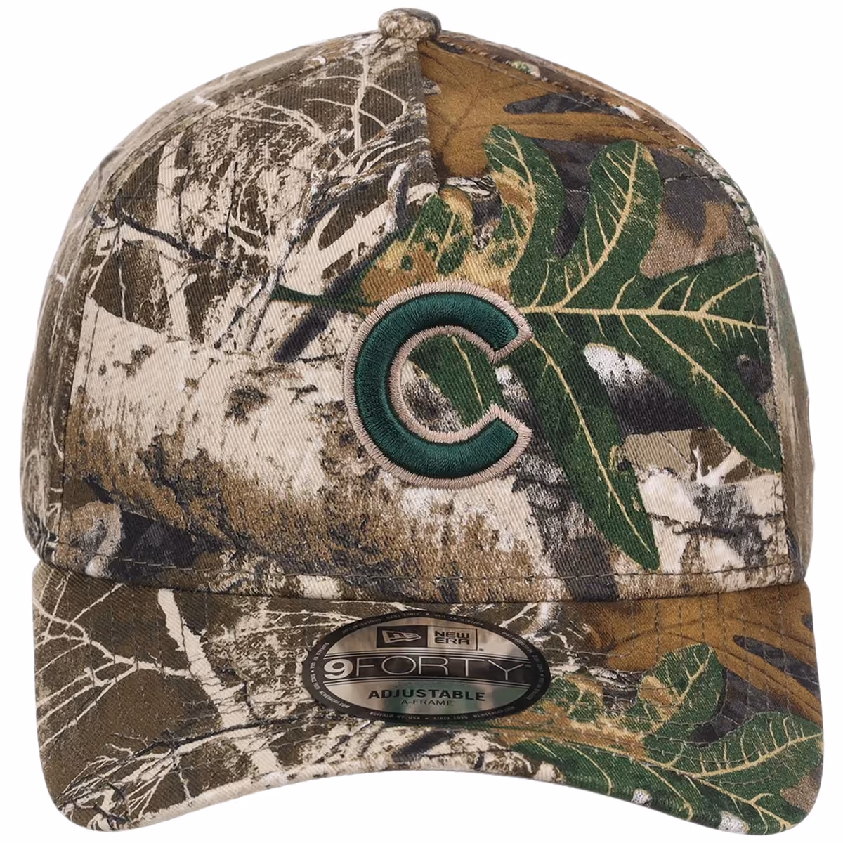 Chicago Cubs MLB Realtree FASHION CORE New Era 9FORTY A-Frame detail view