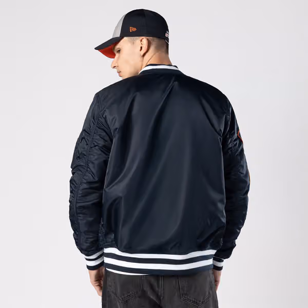 Houston Astros Alpha Industries MA-1 MLB Bomber Jacket Navy view 4