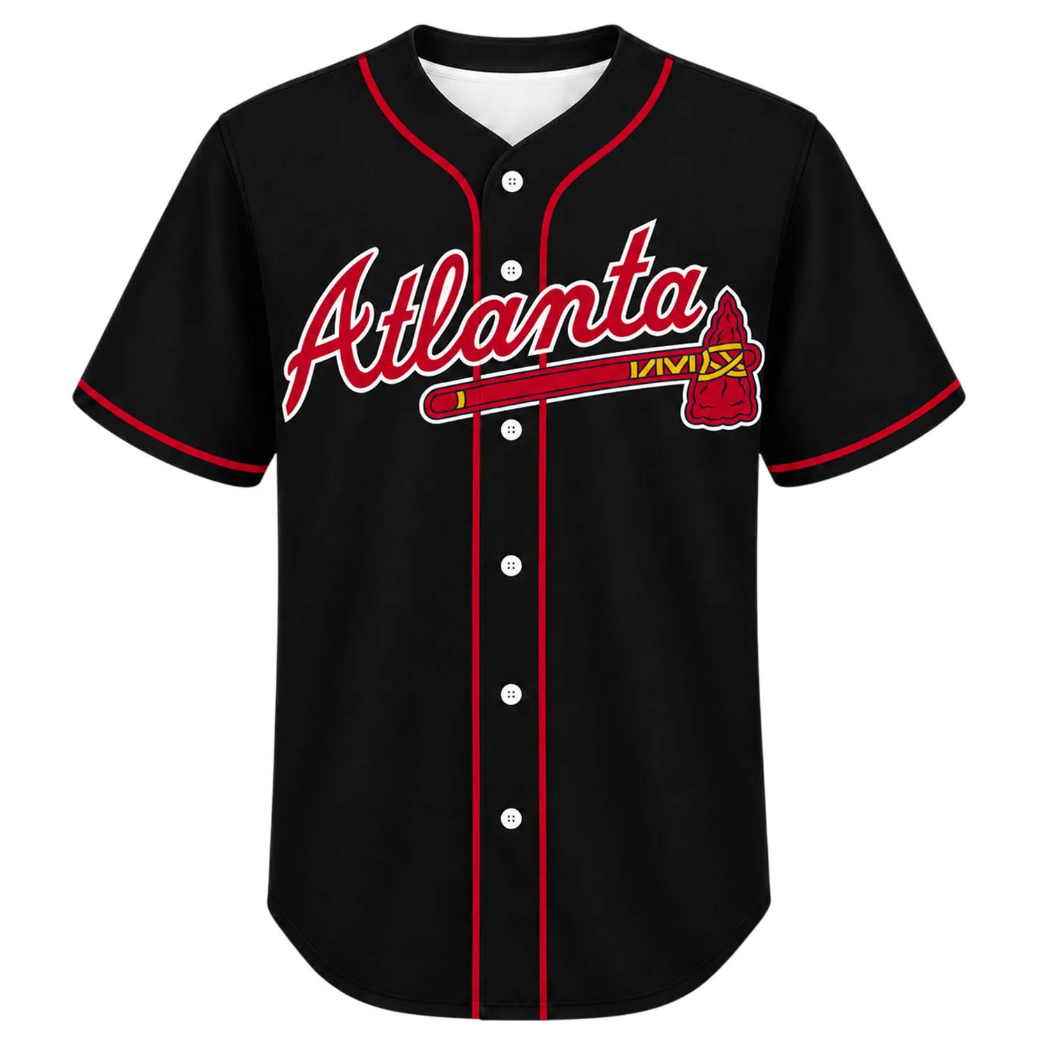 Atlanta Braves Black Jersey Dynamic Fan Style