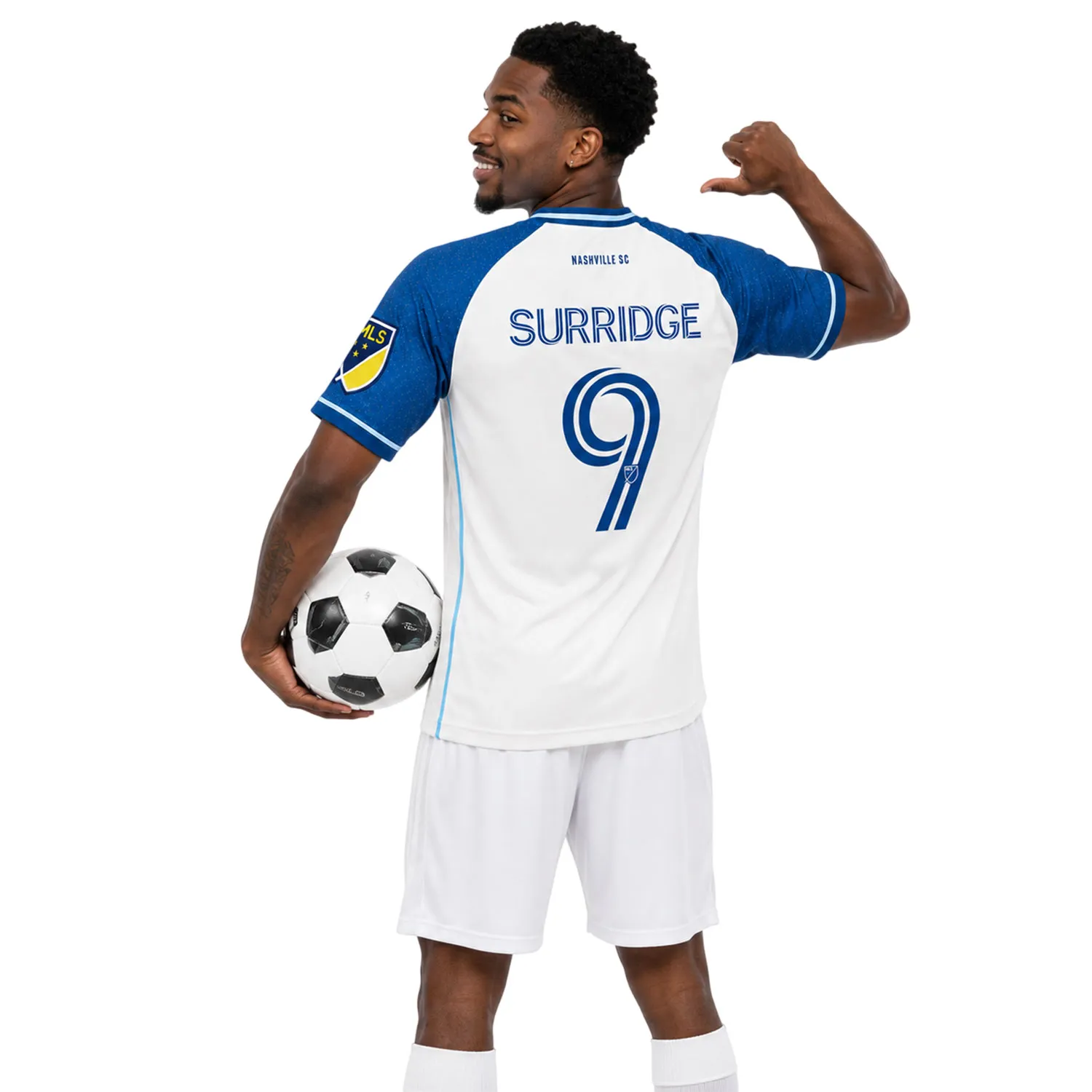 Sam Surridge Nashville SC Jersey – Bold White #9
