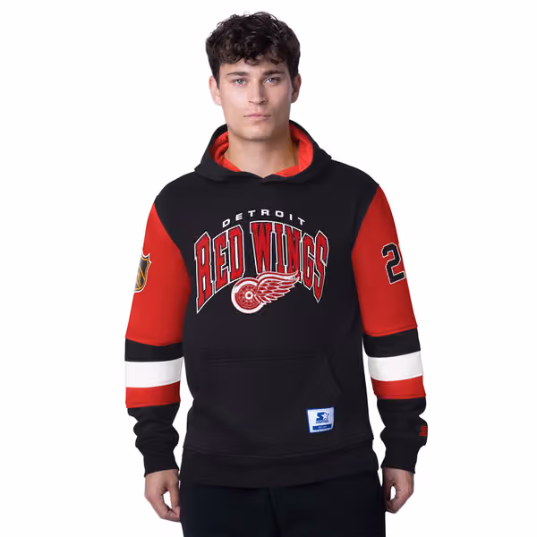 Detroit Red Wings Starter End Zone NHL Hoodie view 1