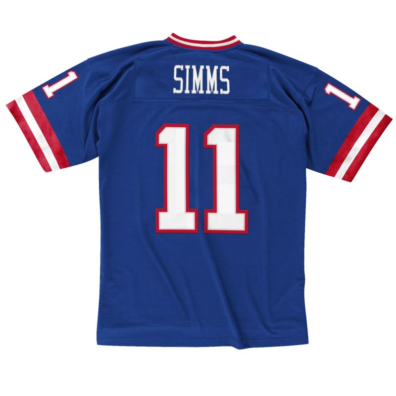 Phil Simms #11 New York Giants Mitchell & Ness Throwback NFL Jersey Blue view 2