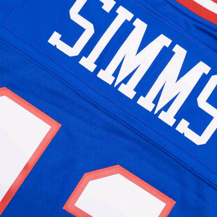 Phil Simms #11 New York Giants Mitchell & Ness Throwback NFL Jersey Blue view 4