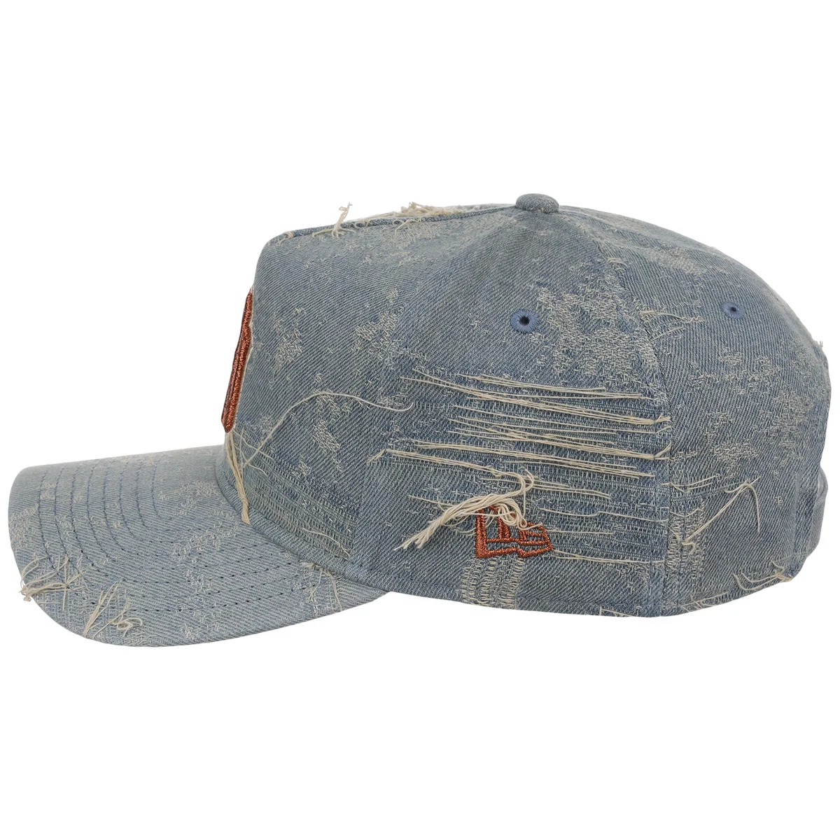 New York Yankees MLB Oxidized Denim New Era 9FORTY A-Frame detail view