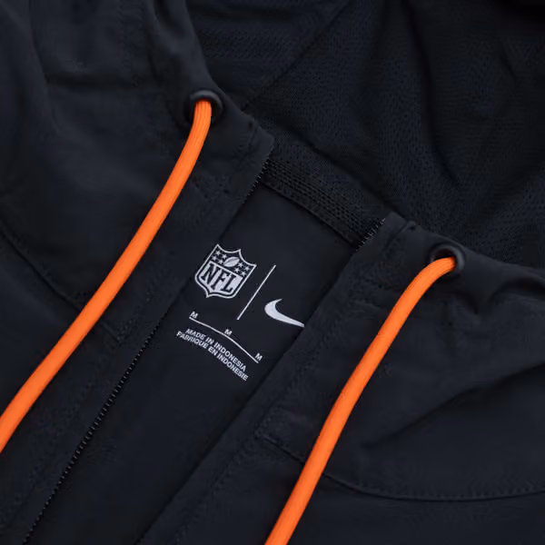 Cincinnati Bengals 2024 NFL Sideline Pre-Game Nike Lightweight Player Jacket Black view 5