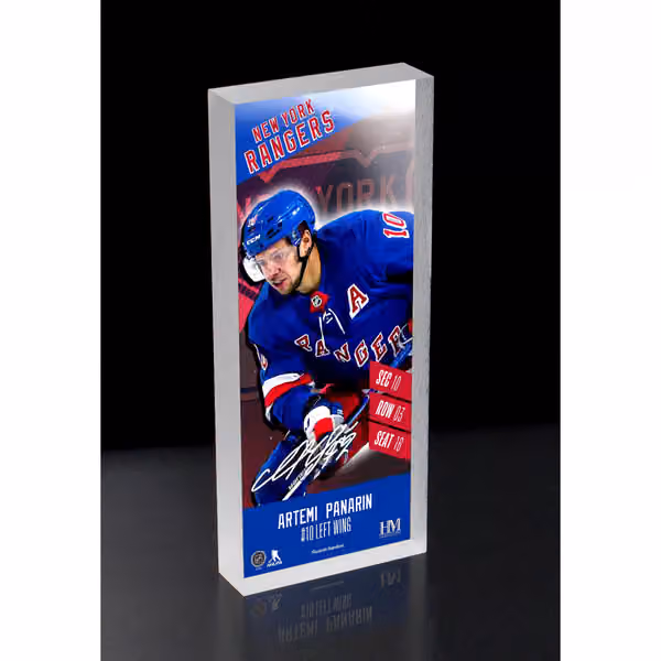 Artemi Panarin New York Rangers NHL Player Ticket 3D Block Art view 1