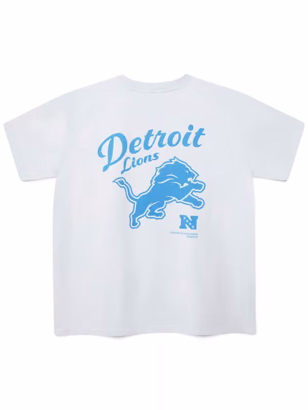 Detroit Lions L&L '89 Classics NFL T-Shirt Light Gray view 1