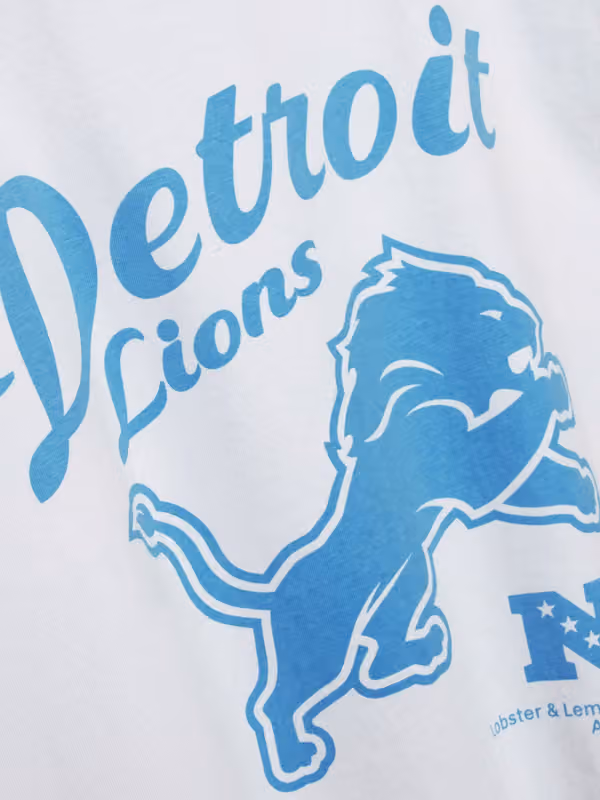Detroit Lions L&L '89 Classics NFL T-Shirt Light Gray view 3