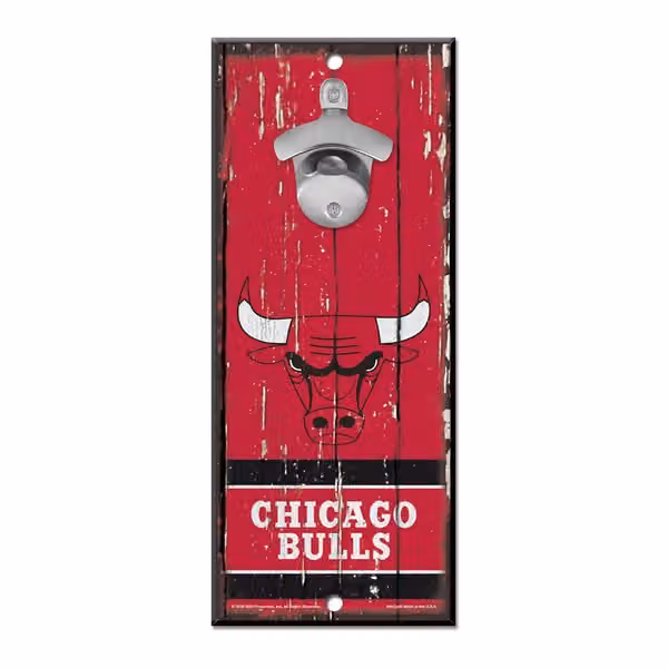 Chicago Bulls NBA Bottle Opener Sign view 1