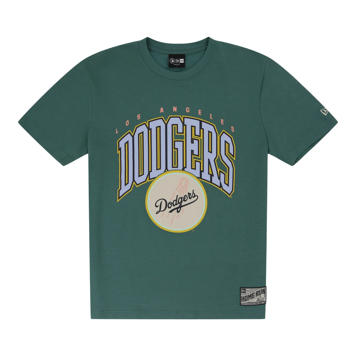 Los Angeles Dodgers Spring Color Collection New Era Teal Tee front view