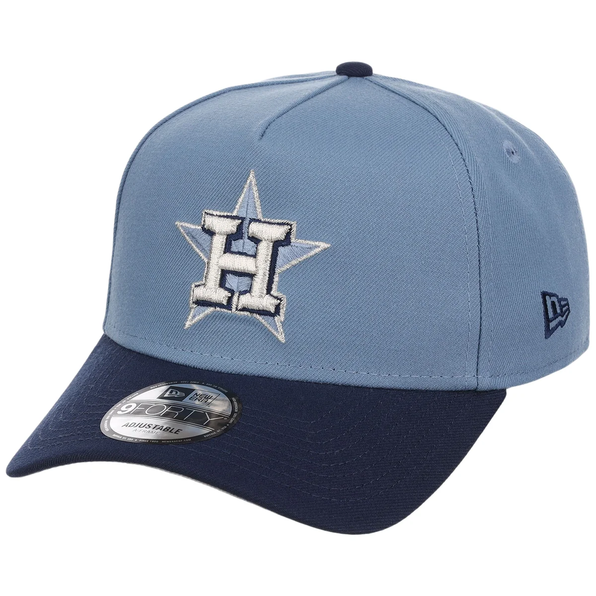 Houston Astros MLB Faded Blue x Navy FASHION CORE New Era 9FORTY A-Frame detail view