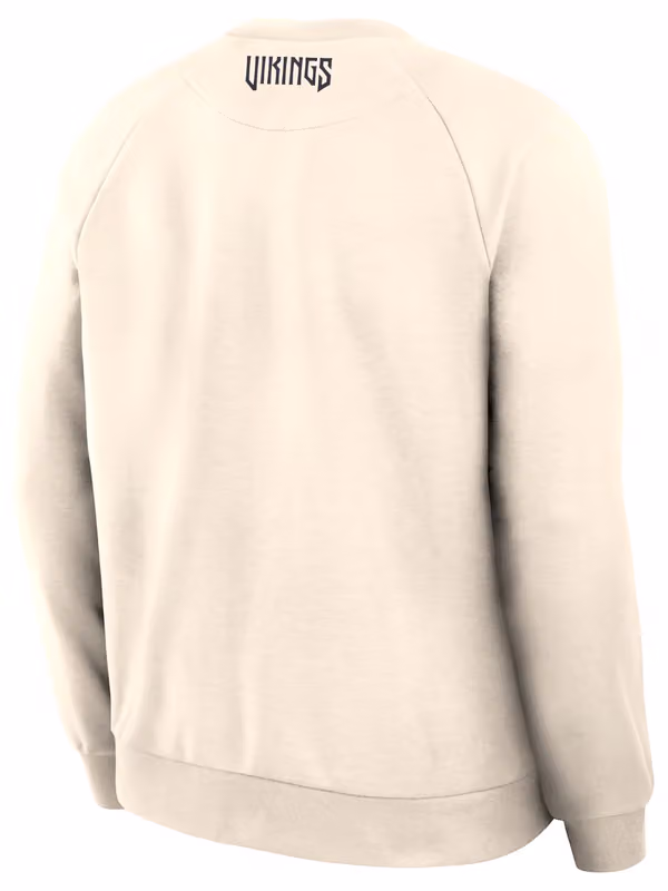 Minnesota Vikings 2026 NFL Rivalries Dri-FIT Crewneck Pullover Natural view 3