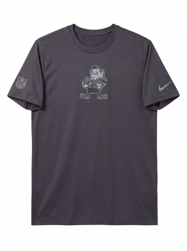 Cleveland Browns 2026 NFL Sideline Lead The Charge Legend T-Shirt Anthracite view 1