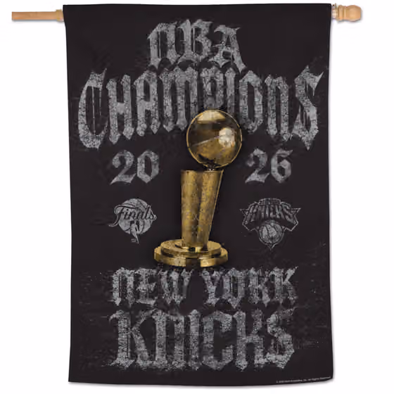 New York Knicks 2026 NBA Champions Banner Flag view 1