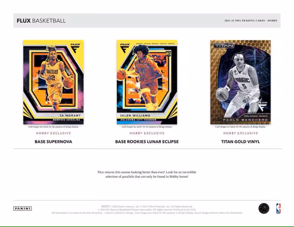 2022/23 Panini Flux Basketball Hobby Pack view 4
