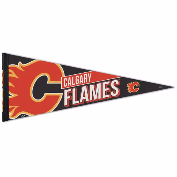 Calgary Flames Big Logo WinCraft Premium NHL Pennant view 1