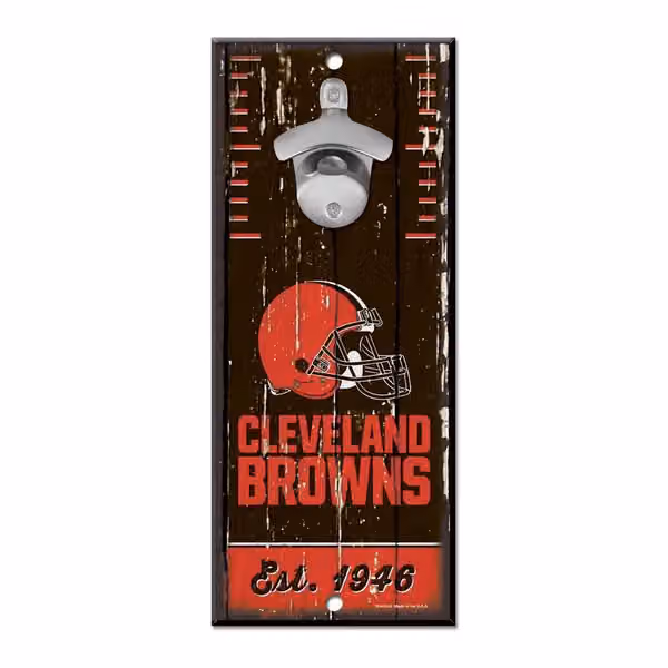 Cleveland Browns NFL Bottle Opener Sign view 1