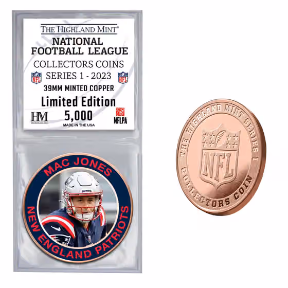 NFL Collectors Coins Series 1 Mac Jones New England Patriots Commemorative Coin view 1