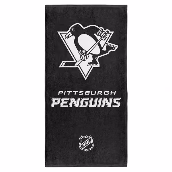 Pittsburgh Penguins NHL Classic Bath Towel Black view 1