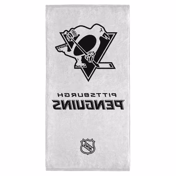 Pittsburgh Penguins NHL Classic Bath Towel Black view 2