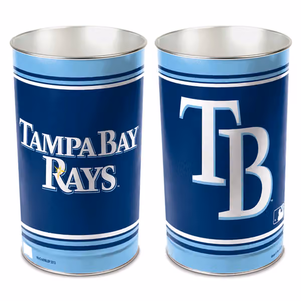 Tampa Bay Rays WinCraft Metal MLB Wastebasket view 1