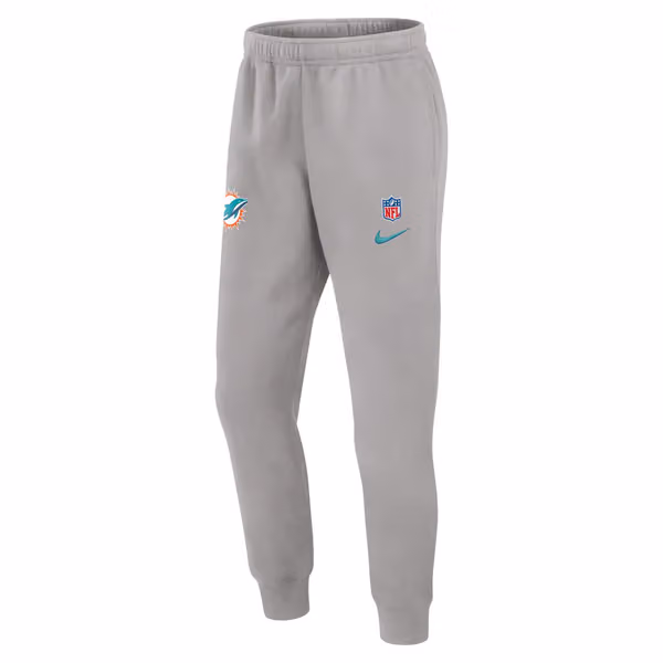 Miami Dolphins 2024 NFL Sideline Nike Club Sweat Pants Gray view 1