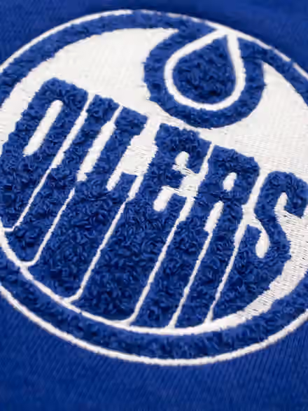 Edmonton Oilers Letterman Hooded NHL Jacket Blue view 3
