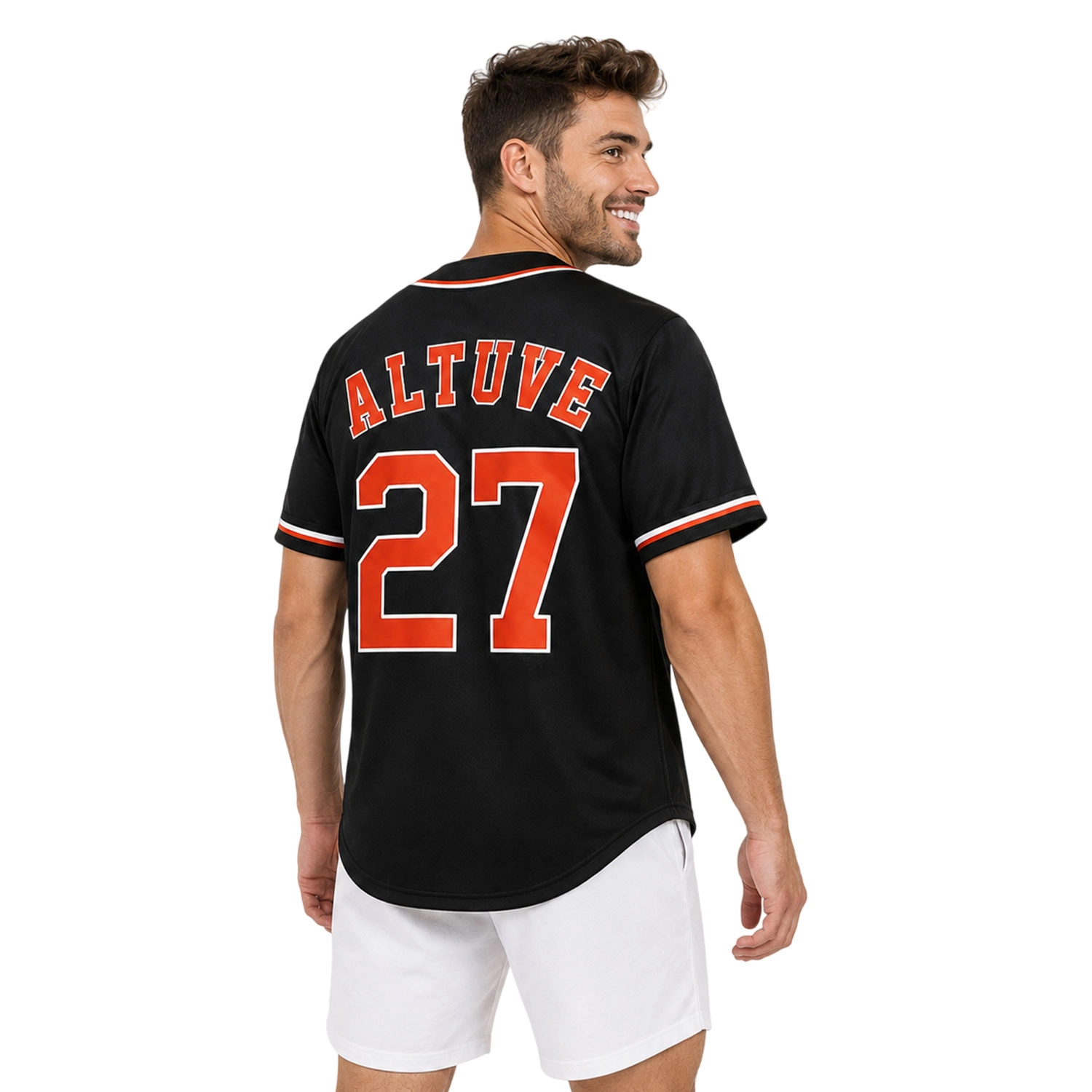 Jose Altuve Astros Jersey Dynamic Black Baseball Style