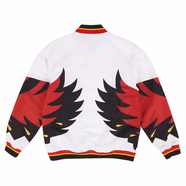 Atlanta Hawks 1995-1996 Authentic Warm Up NBA Jacket White view 2