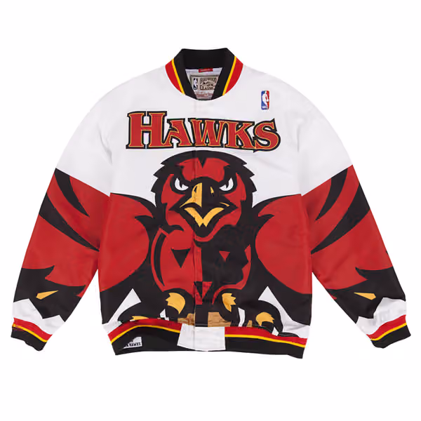 Atlanta Hawks 1995-1996 Authentic Warm Up NBA Jacket White view 1