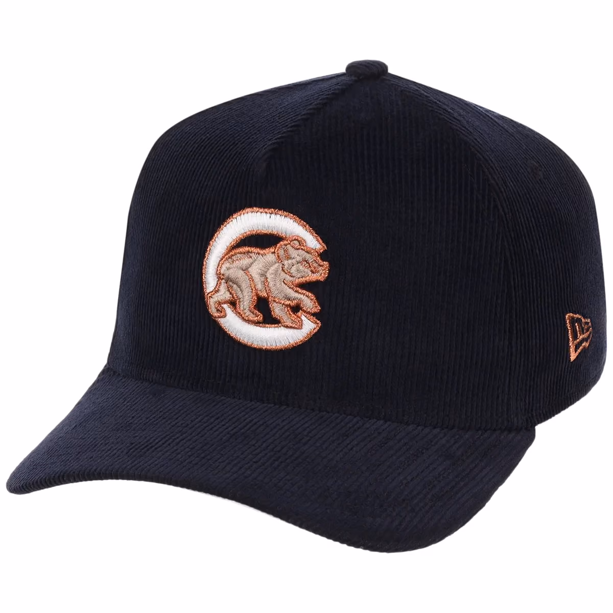 Chicago Cubs MLB Navy Cord FASHION CORE New Era 9FORTY A-Frame detail view
