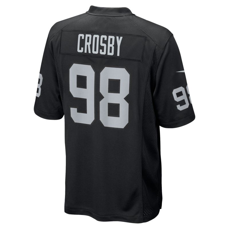 Maxx Crosby #98 Las Vegas Raiders Game NFL Jersey Black view 3