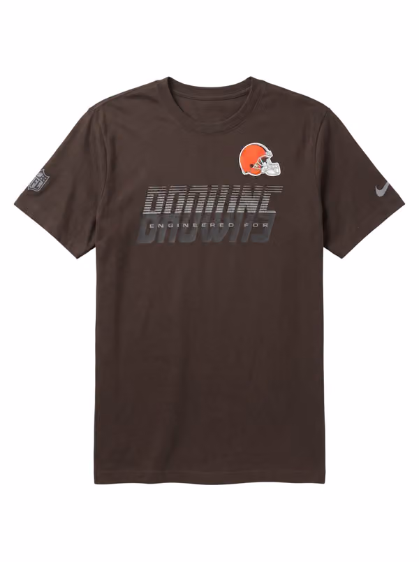 Cleveland Browns 2026 NFL Sideline Team Issue Dri-Fit T-Shirt Brown view 1