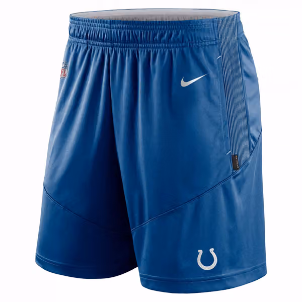 Indianapolis Colts 2021 NFL On-Field Sideline Nike Shorts Blue view 1