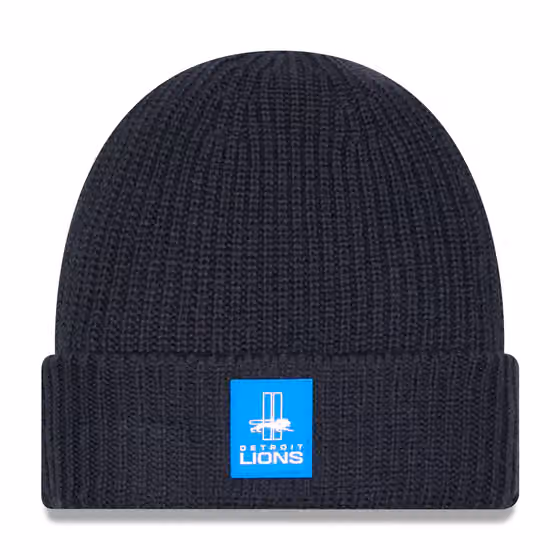 Detroit Lions 2025 NFL Sideline Steel Clouds Cuff Knit Beanie product photo