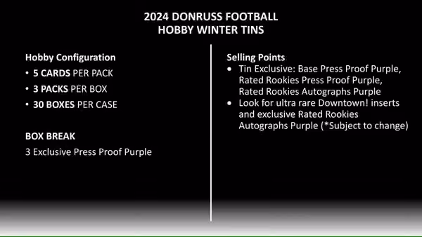 2024 Panini Donruss Football NFL Winter Holiday Tin view 3