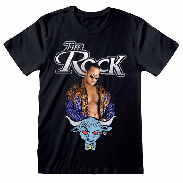 The Rock Eyebrow WWE T-Shirt Black view 1