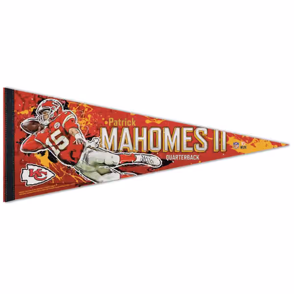Patrick Mahomes Kansas City Chiefs Splatter Premium WinCraft NFL Pennant view 1