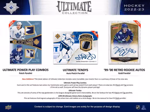 2022/23 Upper Deck Ultimate NHL Hockey Hobby Box view 3