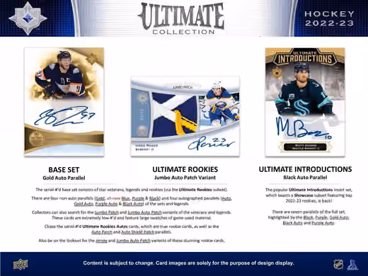 2022/23 Upper Deck Ultimate NHL Hockey Hobby Box view 2