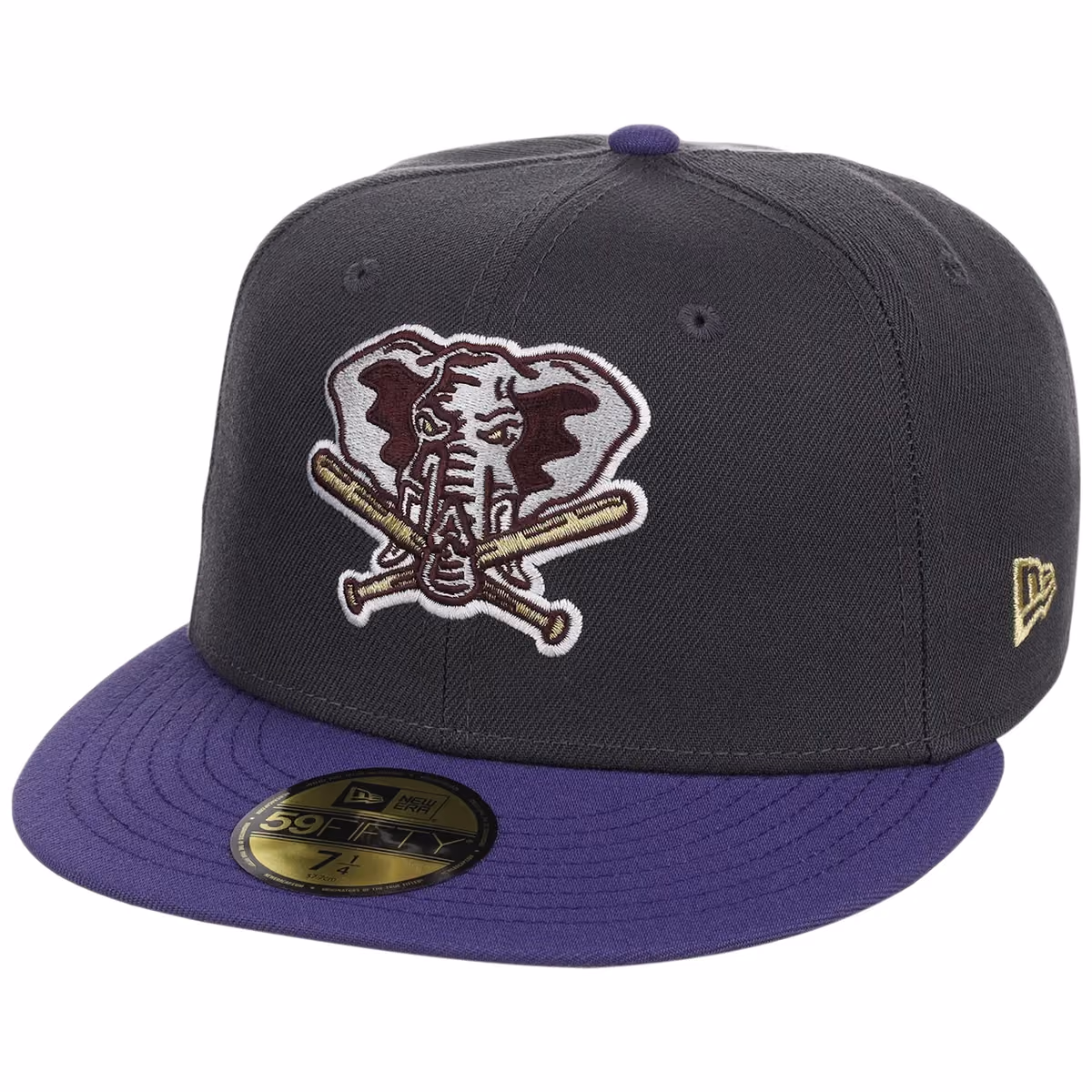 Oakland Athletics MLB Midnight Orchid New Era 59FIFTY detail view